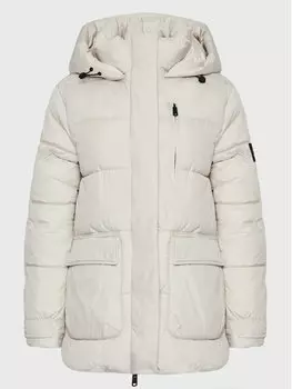 Пуховик стандартного кроя Ecoalf, экрю