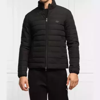 Пуховик стандартного кроя Emporio Armani, черный