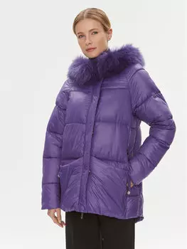 Пуховик стандартного кроя Fracomina, фиолетовый