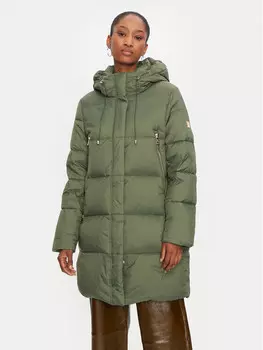 Пуховик стандартного кроя Fracomina, зеленый