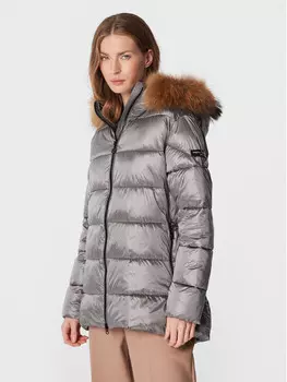 Пуховик стандартного кроя Frieda & Freddies, серый