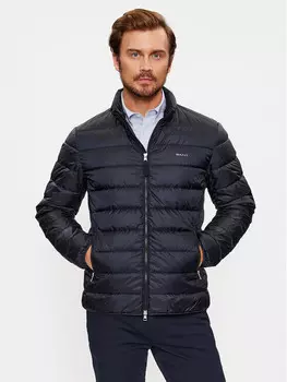 Пуховик стандартного кроя Gant, черный