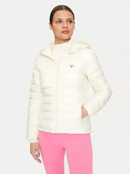 Пуховик стандартного кроя Guess Jeans, экрю