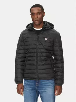 Пуховик стандартного кроя Guess Jeans, черный