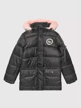 Пуховик стандартного кроя Hype, черный