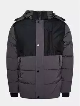 Пуховик стандартного кроя Indicode, серый