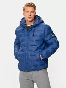 Пуховик стандартного кроя Indicode, синий