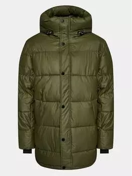Пуховик стандартного кроя Indicode, зеленый