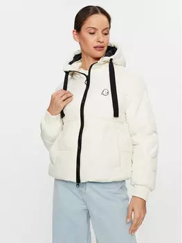 Пуховик стандартного кроя Invicta, экрю