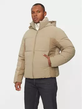 Пуховик стандартного кроя Jack&Jones, бежевый
