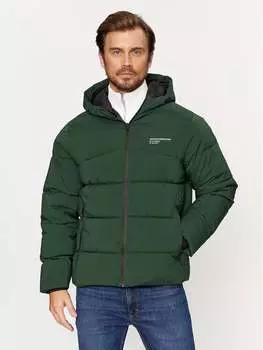 Пуховик стандартного кроя Jack&Jones, зеленый