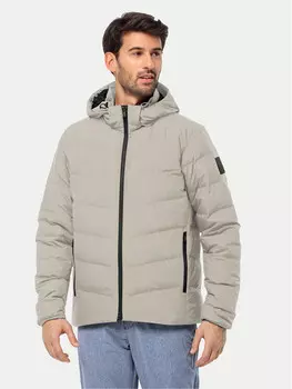 Пуховик стандартного кроя Jack Wolfskin, серый