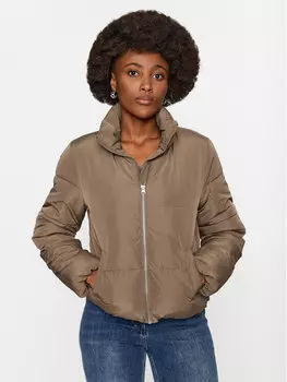 Пуховик стандартного кроя Jdy, коричневый