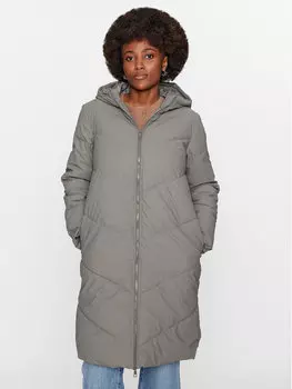 Пуховик стандартного кроя Jdy, серый