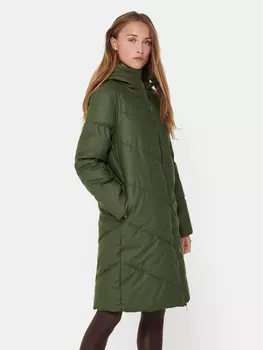 Пуховик стандартного кроя Jdy, зеленый