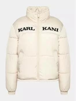 Пуховик стандартного кроя Karl Kani, экрю