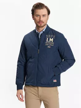 Пуховик стандартного кроя La Martina, синий