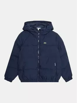Пуховик стандартного кроя Lacoste, синий