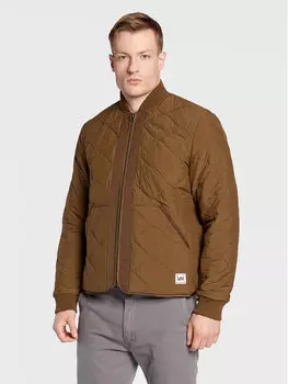 Пуховик стандартного кроя Lee, зеленый