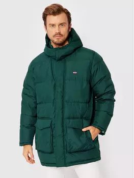 Пуховик стандартного кроя Levi's, зеленый