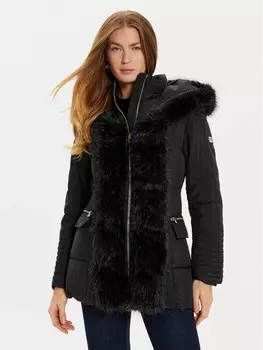Пуховик стандартного кроя Marciano Guess, черный