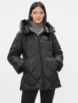 Пуховик стандартного кроя Marella, черный