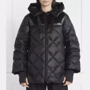 Пуховик стандартного кроя Marella, черный