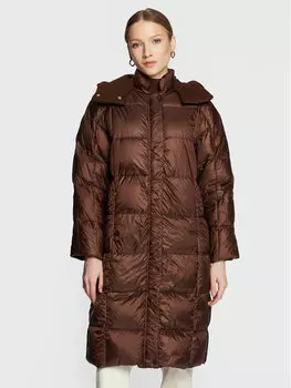 Пуховик стандартного кроя Marella, коричневый