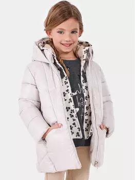 Пуховик стандартного кроя Mayoral, экрю