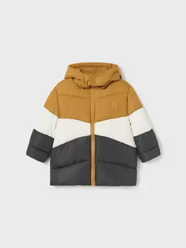 Пуховик стандартного кроя Mayoral, коричневый