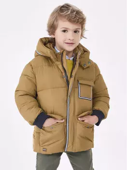 Пуховик стандартного кроя Mayoral, коричневый