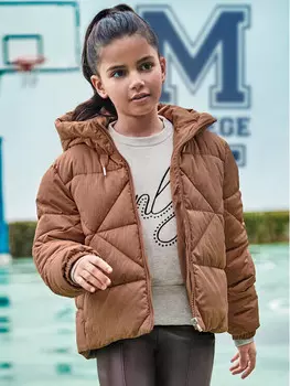 Пуховик стандартного кроя Mayoral, коричневый