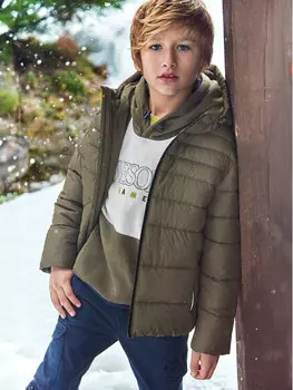 Пуховик стандартного кроя Mayoral, коричневый