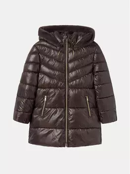 Пуховик стандартного кроя Mayoral, коричневый