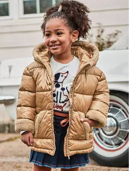 Пуховик стандартного кроя Mayoral, коричневый