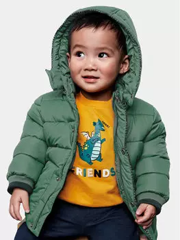 Пуховик стандартного кроя Mayoral, зеленый