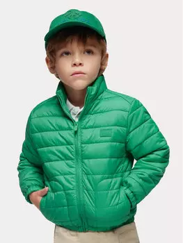 Пуховик стандартного кроя Mayoral, зеленый