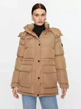 Пуховик стандартного кроя Michael Michael Kors, коричневый