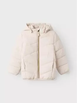 Пуховик стандартного кроя Name It, экрю