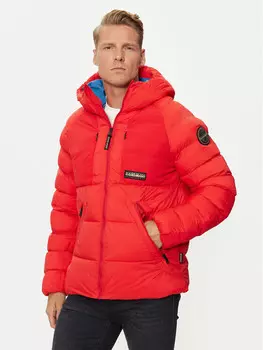 Пуховик стандартного кроя Napapijri, красный