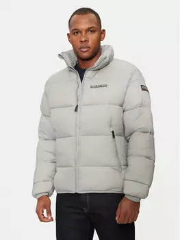 Пуховик стандартного кроя Napapijri, серый