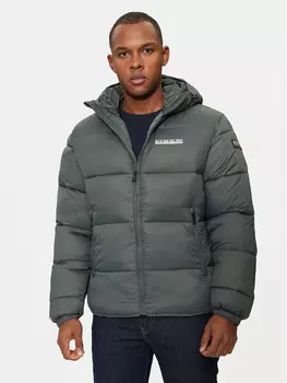 Пуховик стандартного кроя Napapijri, зеленый