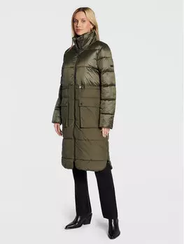 Пуховик стандартного кроя Olsen, зеленый