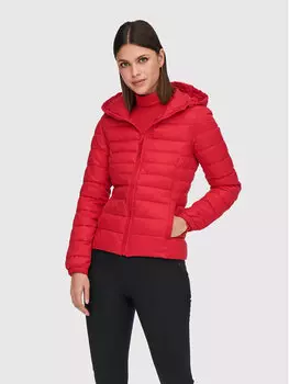 Пуховик стандартного кроя Only, красный