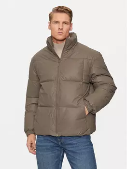 Пуховик стандартного кроя Only & Sons, коричневый