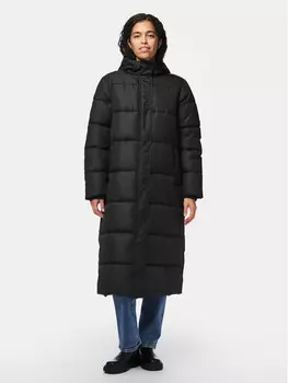 Пуховик стандартного кроя Pieces, черный