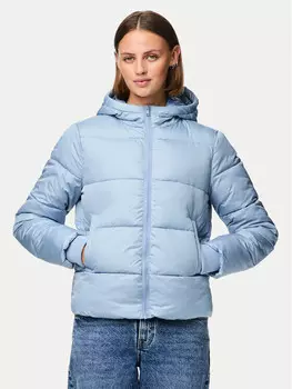 Пуховик стандартного кроя Pieces, синий
