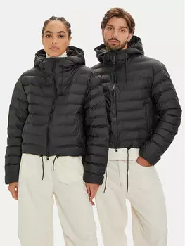 Пуховик стандартного кроя Rains, черный