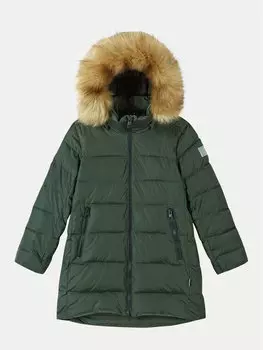 Пуховик стандартного кроя Reima, зеленый
