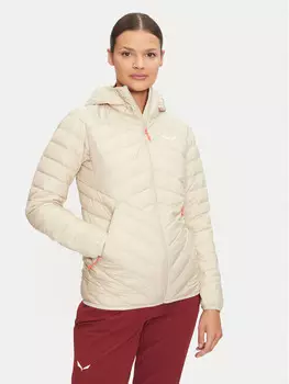 Пуховик стандартного кроя Salewa, бежевый